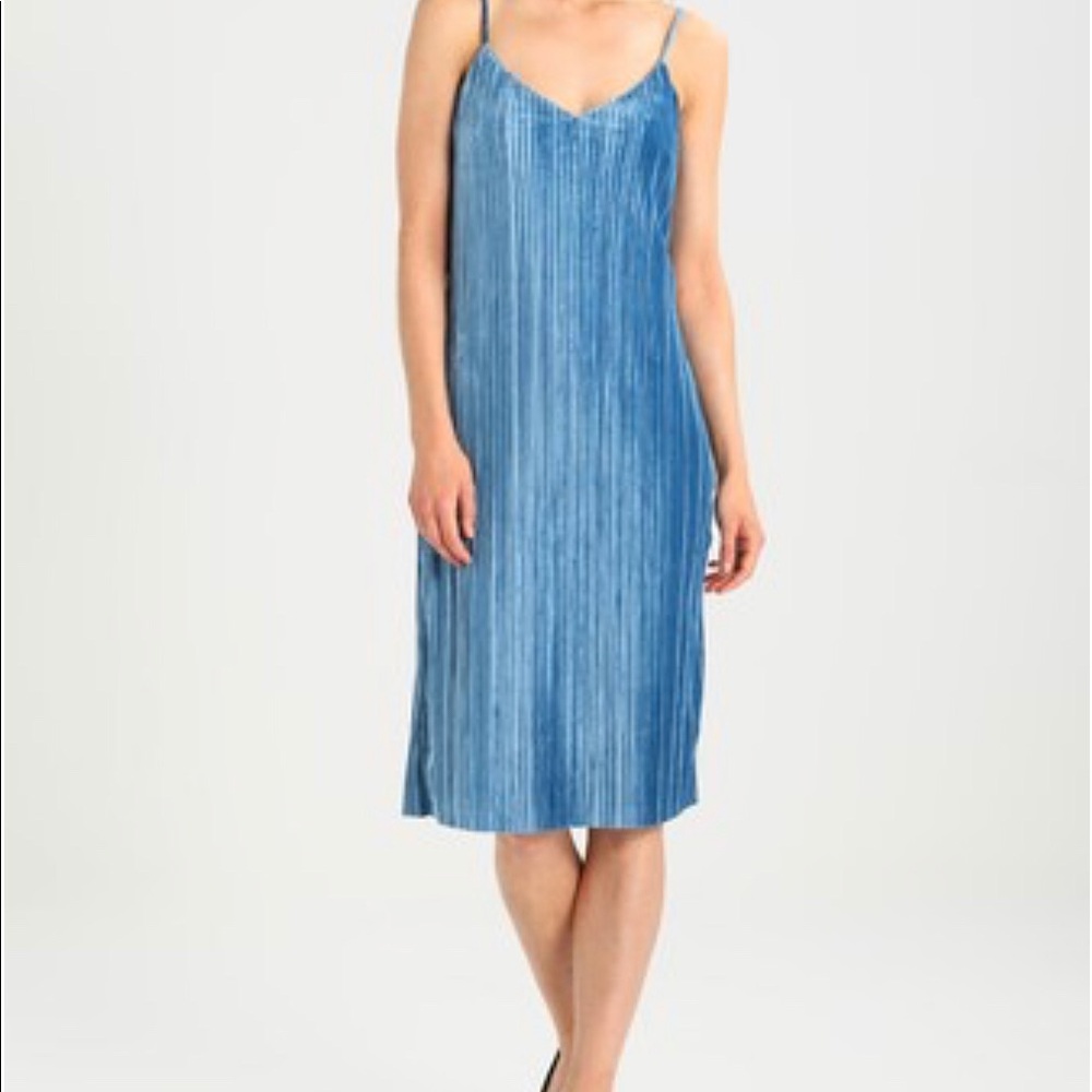 Banana Republic-  Pleated Velvet Slip Dress
